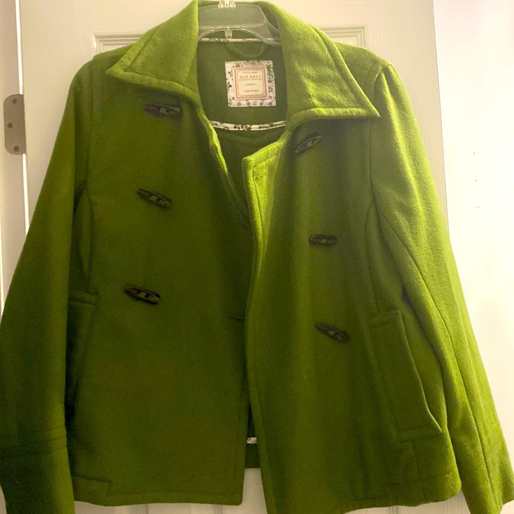 Green Peacoat, Very good condition, worn once.